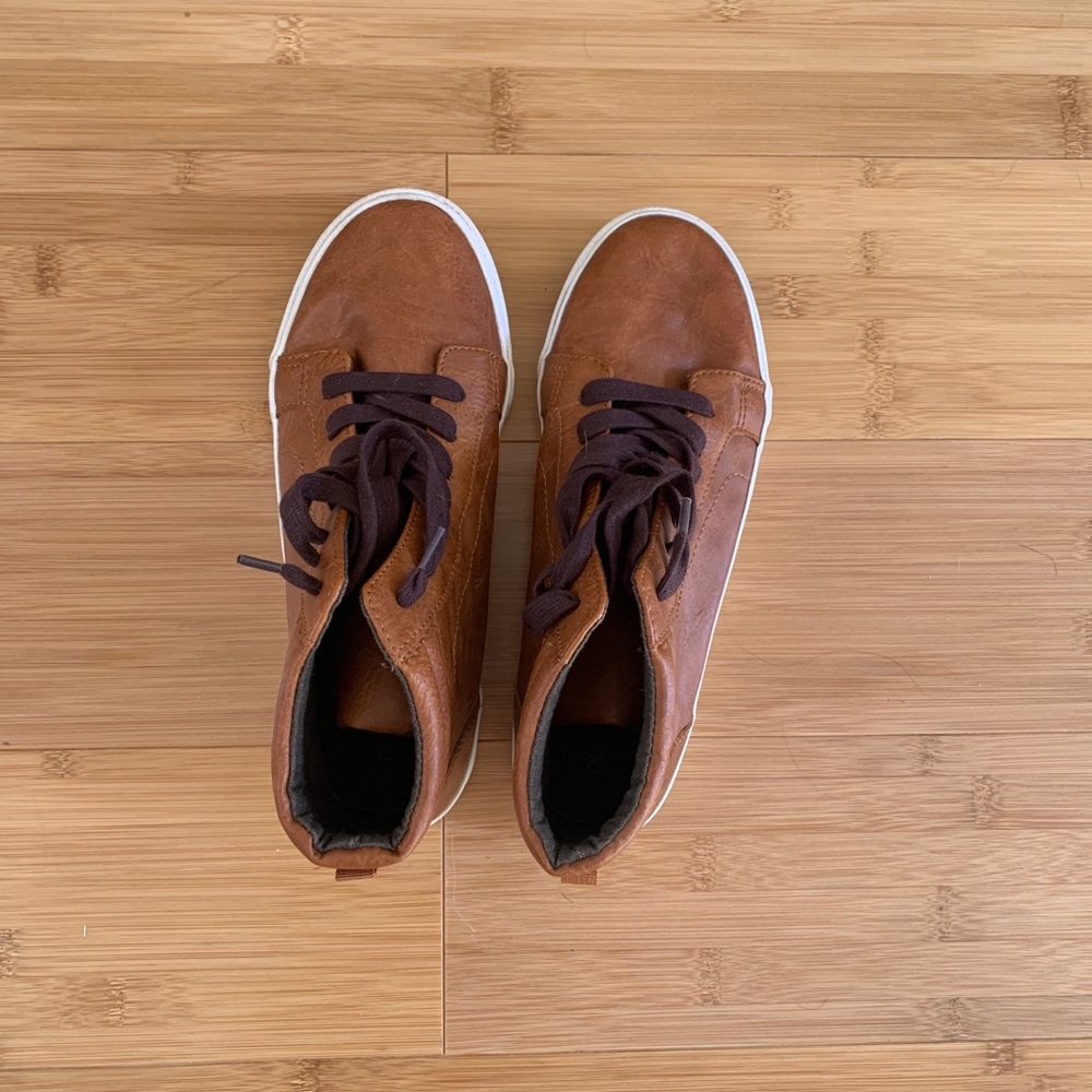 Faux leather high tops